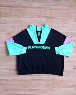 Playground Quarter Zip Korean Sweater Womens