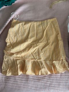 Pomelo Checkered Mini Skirt