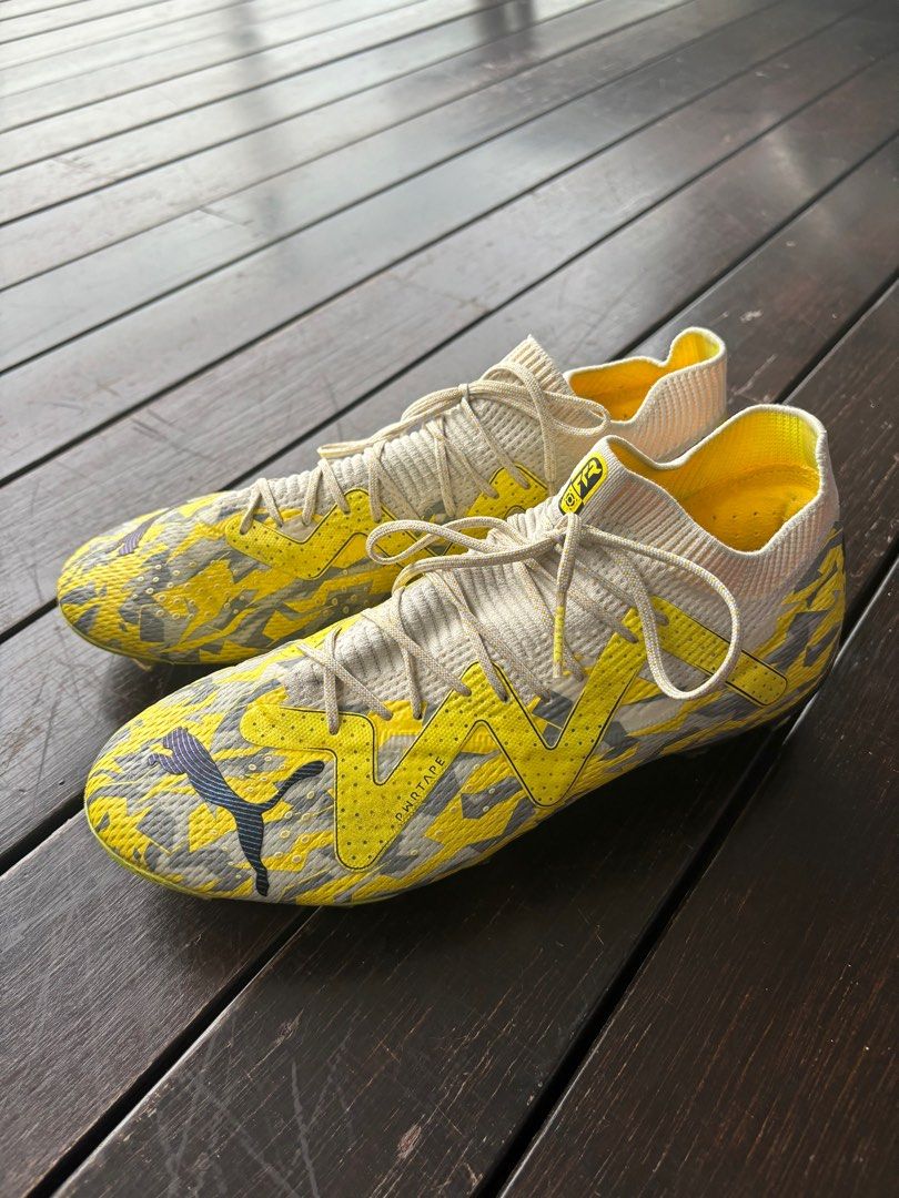 puma future ultimate FG AG grey yellow cleats football boots