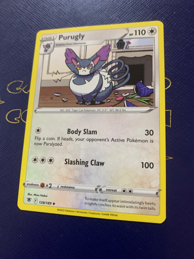 purugly pokemon card value Pokemon Cards: PURUGLY 94/122 REVERSE HOLLOW # 4G70 – Archeron main image 1
