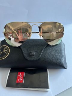Rayban gold mirror Aviator unisex sunglasses