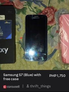 Samsung S7 (32 GB Blue with free case)