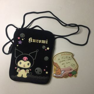 SANRIO - Black Kuromi Phone Pouch w/ Strap/Lanyard 🏷️ Japan Japanese Toy Toys Cute Set  Bag Bags Plushie Stuff Stuffed Toy Charm Grunge Emo Keychain
