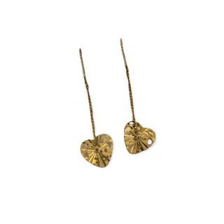 Saudi Gold heart earrings 18karat