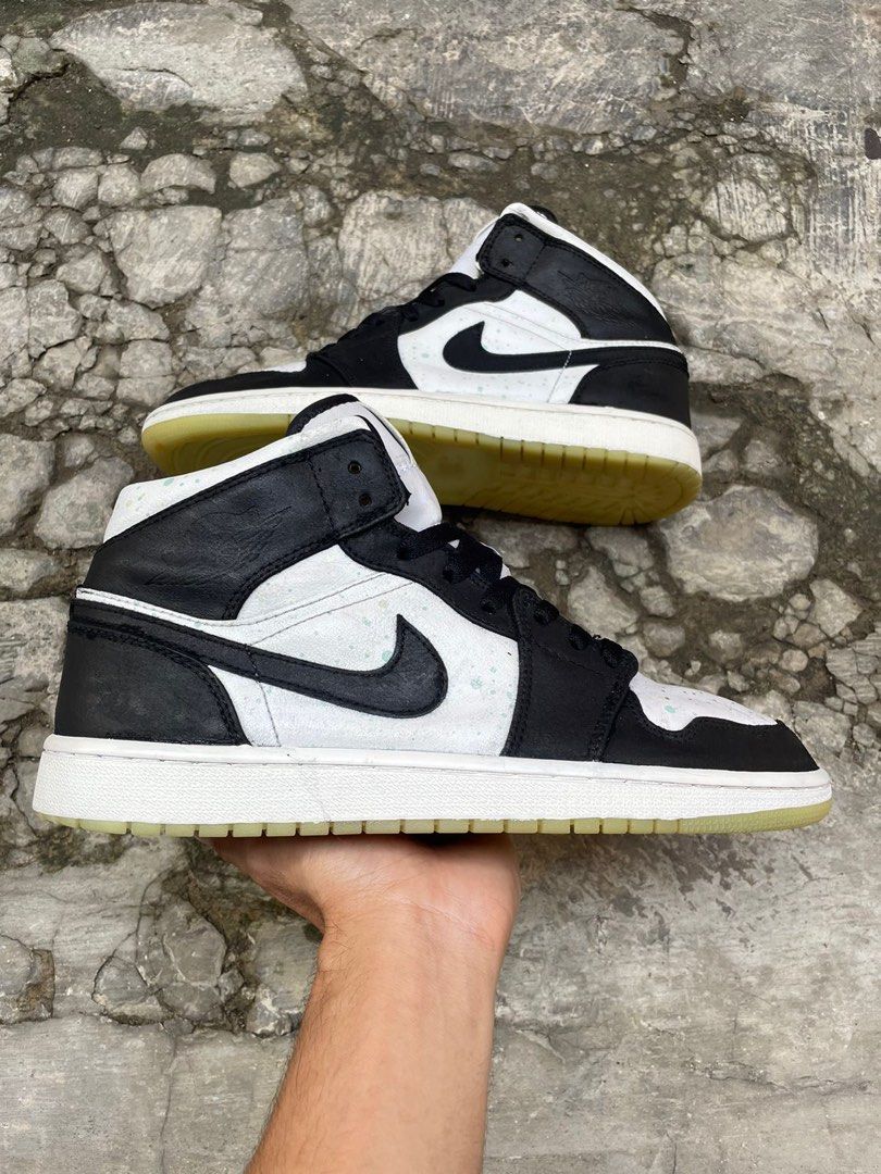 jordan 1 mid white black teal tint