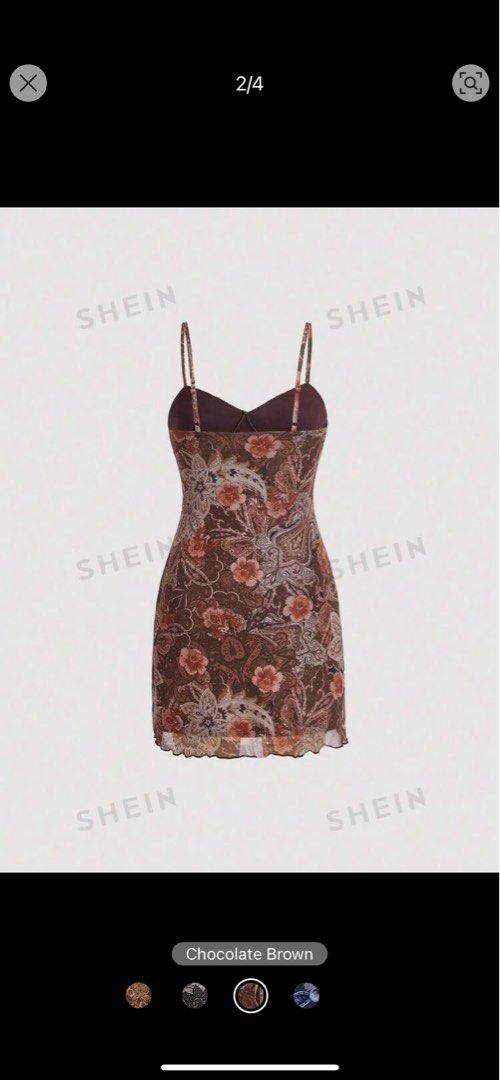 Shein Floral Dress (Category: Dresses) located in Cagayan de Oro. Submitted by rosa_29 (Listing ID 1301046377, Image 2). Description: - only worn once - xs can fit up to s.