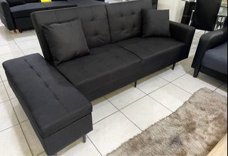 Sofa / Sofa bed with footrest and storage