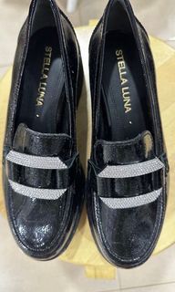 Stella Luna leather  loafer shoes thick bottom/sole