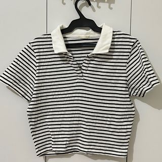 Striped Shirt with Collar from GU Japan