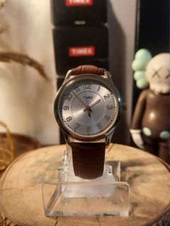 Timex New England 'Embossed Genuine Leather'