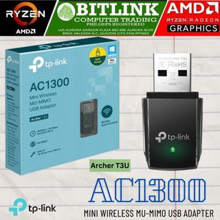 TP-LINK AC1300 MINI WIRELESS MU-MIMO USB ADAPTER ARCHER T3U