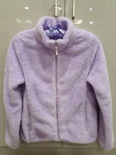 Uniqlo Fluffy Full-zip Jacket for Kids in Lavender