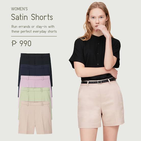 UNIQLO satin shorts Women s Fashion Bottoms Shorts on Carousell