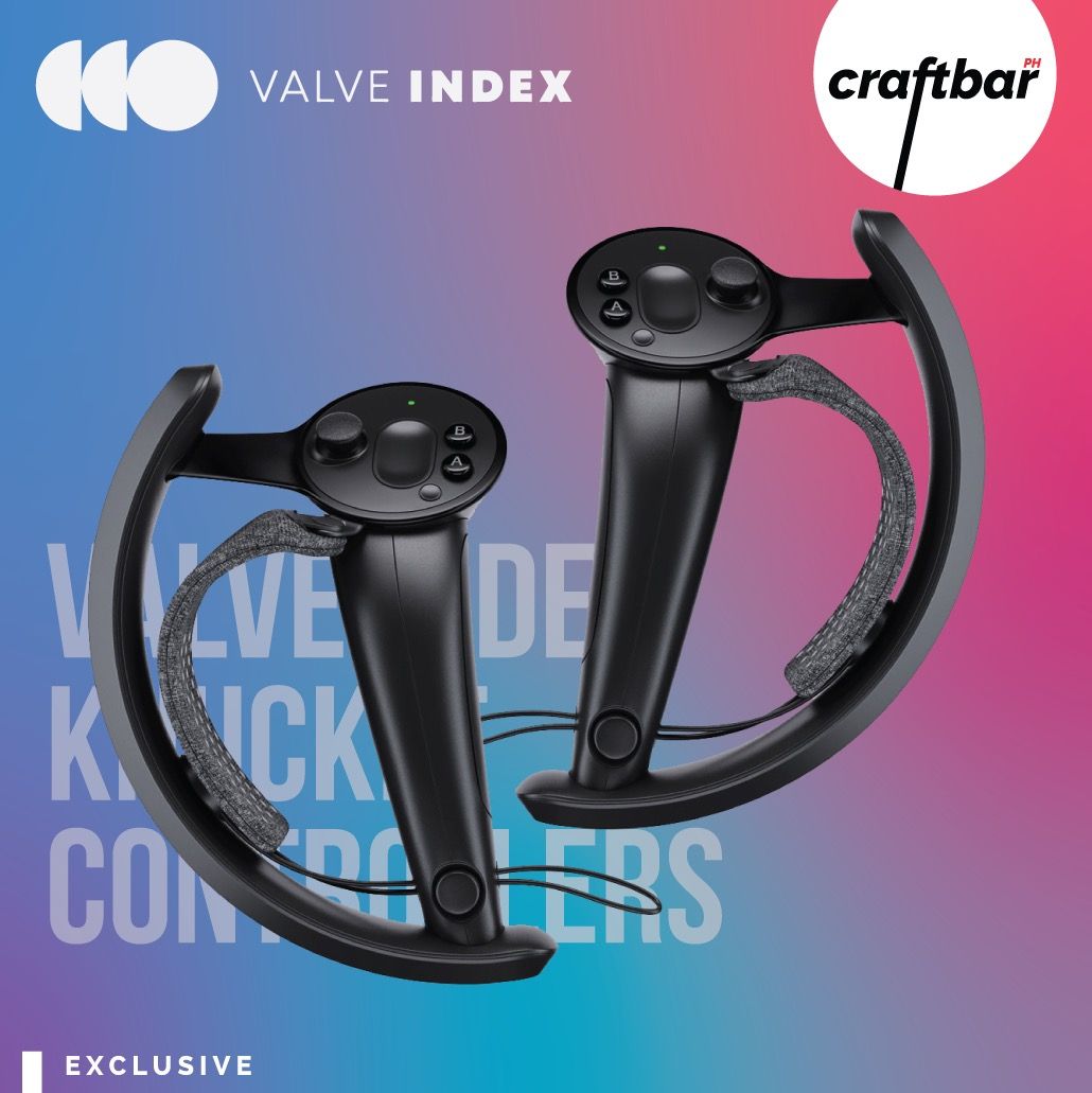 Valve Index Controllers (Pair, Brand-New Sealed) | craftbarPH (Category: Virtual Reality) located in Bulacan. Submitted by craftbarph (Listing ID 1300981344, Image 1). Description: Valve Index Controllers Your hands, in VR Designed from the ground up to enable natural interactions, high-fidelity hand presence, and long-term comfort. Interact with your environment, objects, and people just like you do in the real world. Valve Index® Controllers co