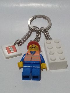 Vintage 2004 Construction/Train Worker Lego Keychain