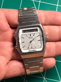 Vintage Seiko Silver Wave H557-5130 Ana Digi watch