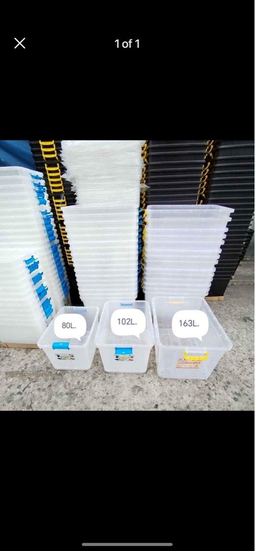 WHITE AND BLACK STORAGE BOXES (Category: Storage Boxes & Baskets) located in Manila. Submitted by kellychz (Listing ID 1301126092, Image 3). Description: STORAGE BOX SALE 🤟🏻👌🫶 PINAKAMURA 👍📌🫶🔥🔥🔥 PLASTIC STORAGE BOX WITH WHEELS BRAND NEW ON HAND BODEGA PRICE MATIBAY MAGANDA QUALITY ❤️✨🥰 cod / gcash 💪🏻✨🤟🏻❤️🥰 ALL LITERS AVAILABLE #storagebox #j&t #storageboxwithwheels.