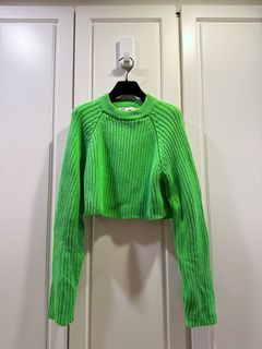 ZARA💕100% Authentic‼️95% New‼️Green Knit Wool Jumper Sweater Hoodie Tee Shirt Coat Jacket👗青綠色 鮮色 短身 冷衫 T恤 褸 外套✅LOWER price with BETTER Quality👏全屋衣櫃換季 名牌衫🤎用更低價錢 擁有更高質量🤎上年香港購買64213439243011110