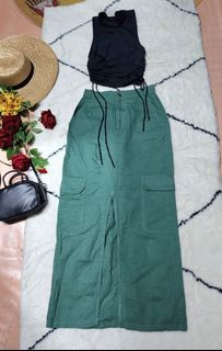 Zara Linen Cargo skirt or top