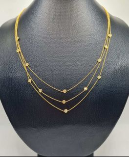 18k diamond station necklace