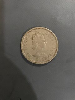 1960 - Hong Kong One Dollar Coin - Queen Elizabeth II