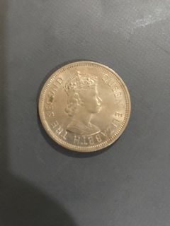 1972 - Hong Kong One Dollar Coin - Queen Elizabeth II