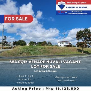384 sqm Venare Nuvali Vacant Lot for Sale