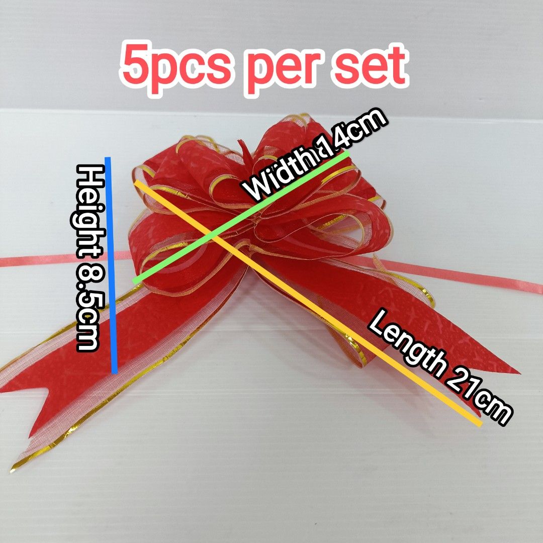 5pcs per pack Red Ribbon Tie big Size ribbon Width 14cm Length with ...