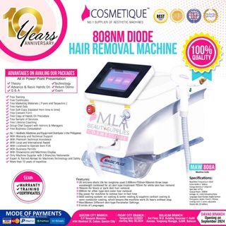 808NM Diode Hair Removal machine with Training and Certificate