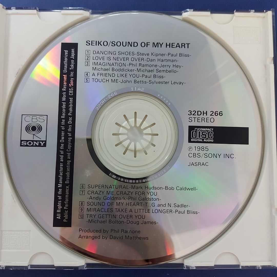 松田聖子seiko matsuda - SOUND of MY HEART CD (85年日本11A2 五