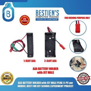 AAA BATTERY HOLDER with JST MALE PLUG (1-PC per ORDER), BEST FOR DIY SCHOOL EXPERIMENT PROJECT