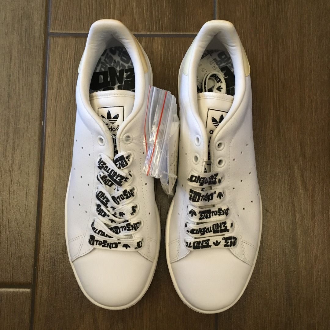 ADIDAS x END TO END Stan Smith White White UK9 US9.5 graffiti can2 atom 123klan