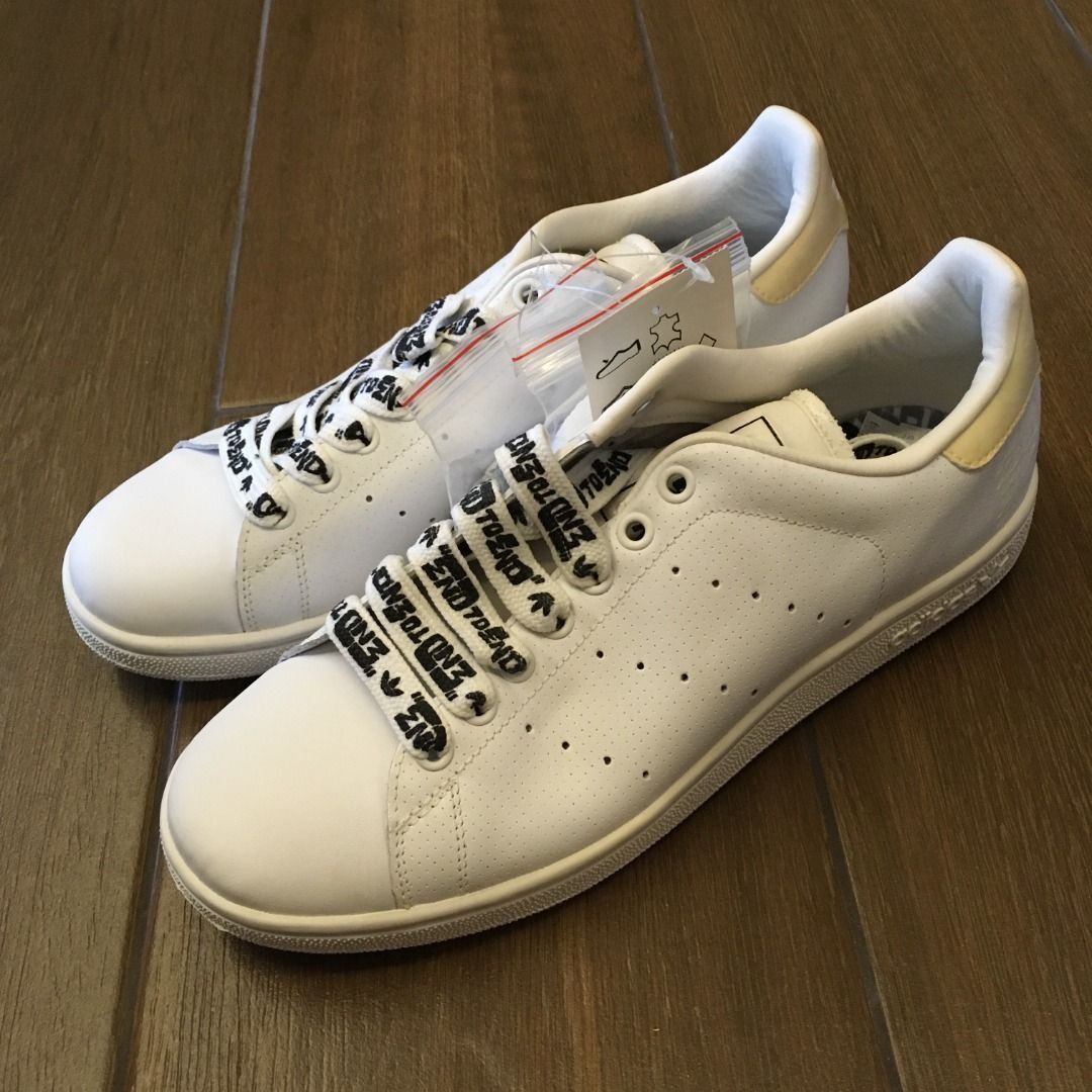 ADIDAS x END TO END Stan Smith White White UK9 US9.5 graffiti can2 atom 123klan