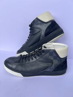 Authentic Louis Vuitton Damier Graphite High Top Sneakers