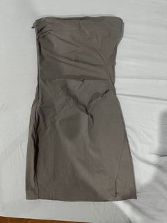 Bershka gray tube mini dress