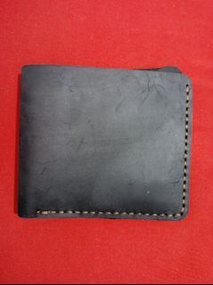 Black Full grain cow leather wallet