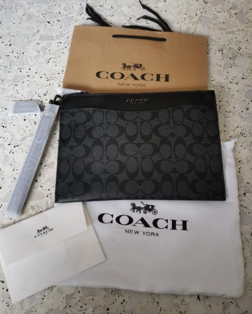 Brand New Men s Coach Clutch Bag Men s Fashion Bags Belt bags Clutches and Pouches on Carousell
