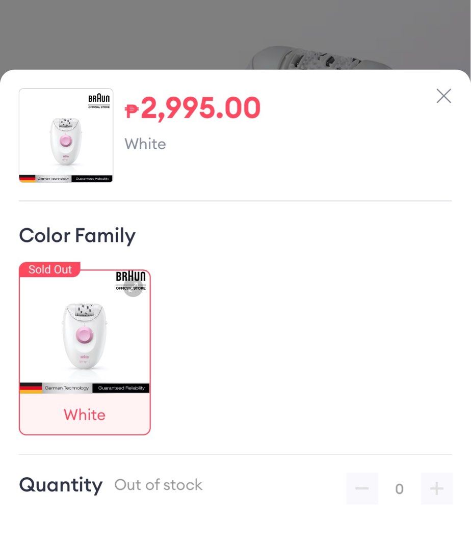 Braun epilator (Category: Hair Removal) located in Calamba. Submitted by letgoclxn2 (Listing ID 1302576581, Image 1). Description: > Bought 2995 Selling 2k > My hair grows thinner lalo na sa legs and arms ko. > Gcash or Paymaya only > No COD, COP and S/CO > Payment first, no reservation > First to pay > Flash express, LBC, and Lalamove/Grab > All items are PRELOVED, please manage your expectation (WYSIWYG) > No asking for more pictures or when wo