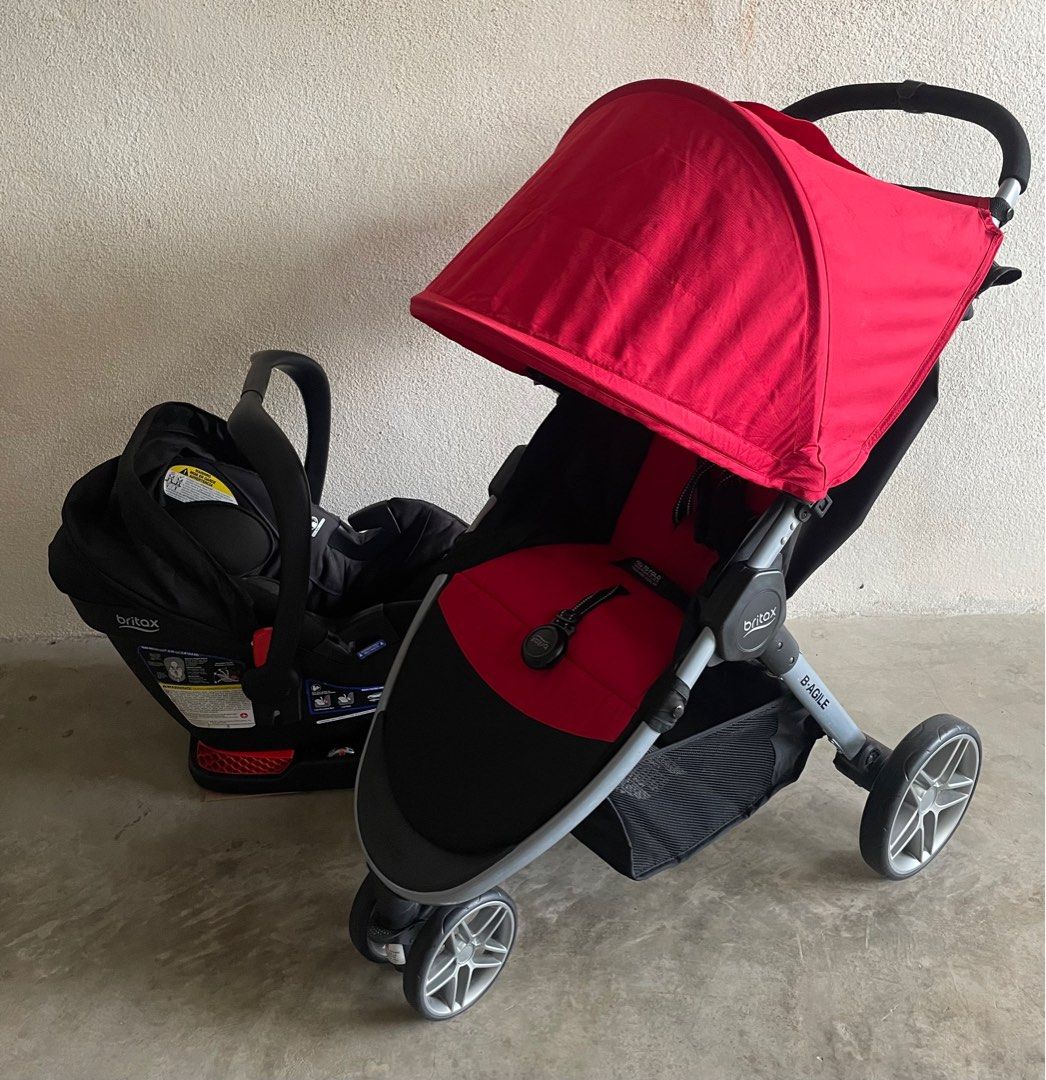 Britax B Agile Stroller Britax B Safe 35 Infant Car Seat Isofix Babies Kids Going Out Strollers on Carousell