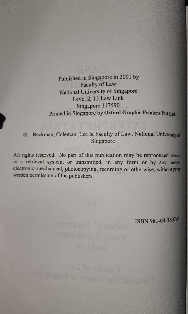Case Analysis and Statutory Interpretation: Cases and Materials, 2nd ed ...