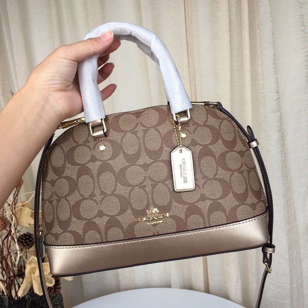 coach signature sierra bag coach Handbag Coach Mini Sierra Brown Coach Fashion Coach Sierra Satchel Bag Coach  Mini Sierra Satchel