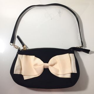 Coquette black baguette purse / bag