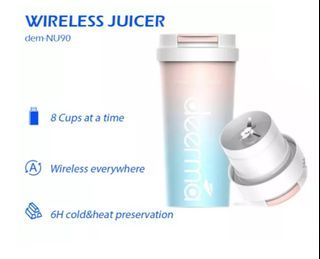 Deerma NU90 Cordless Juicer Portable Blender Mixer Machine 1500mAh Usb Fruit juicer