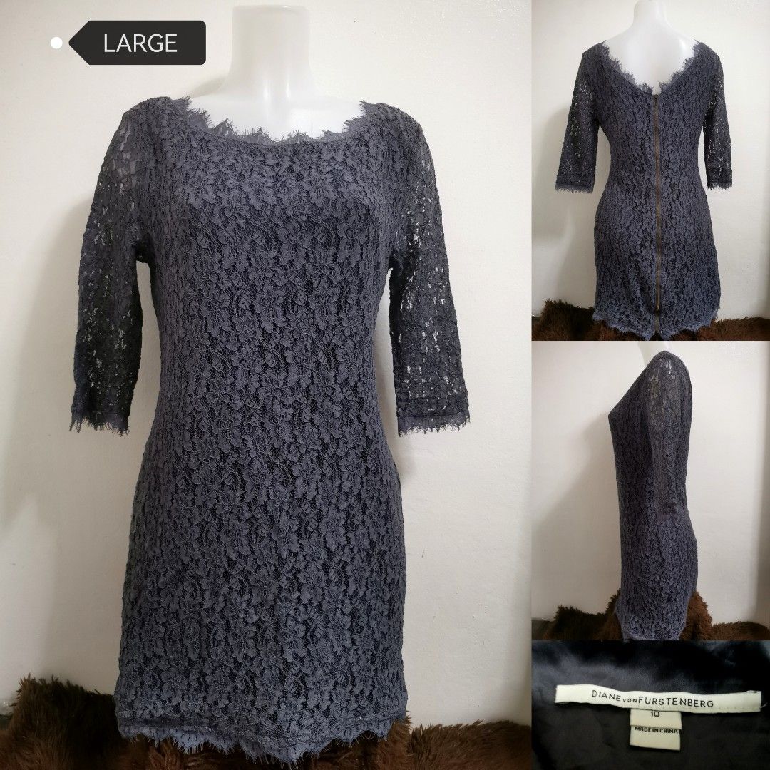 DIANE VON FURSTENBERG DRESS (Category: Dresses) located in Bulacan. Submitted by CW080520 (Listing ID 1302620624, Image 1). Description: Flatlay Length 33.5 in Bust 19 in YKK zipper.