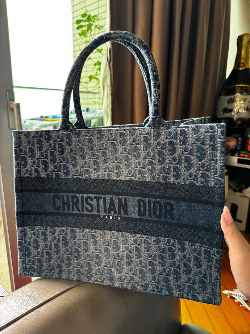 Dior book tote denim online