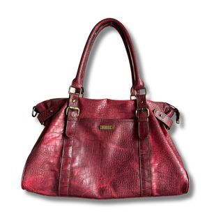 Elle Red Leather Shoulder Bag