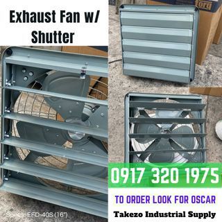 Exhaust Fan w/ Shutter - Specs: EFD-40S (16”)