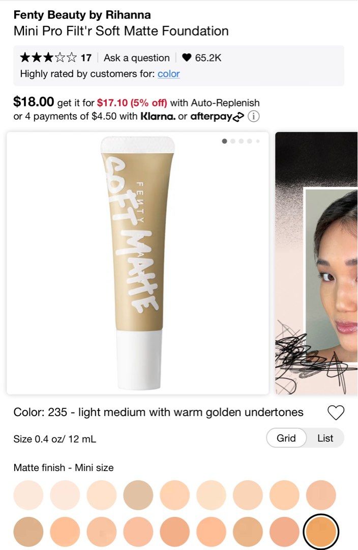 Fenty beauty mini foundation clearance
