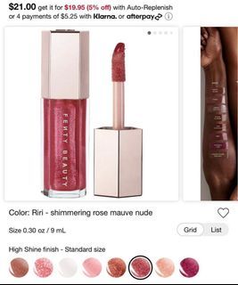 Fenty Gloss Bomb Universal Lip Luminizer - Riri (shimmering rose mauve nude shade)