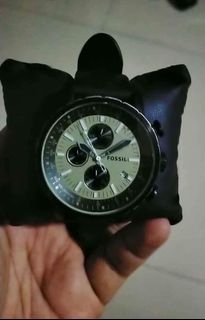 Fossil Vintage Chronograph Black Dial Mens Watch